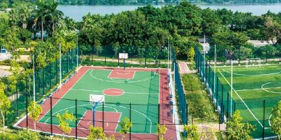 肇庆市香港赛马惠星湖湾社区体育公园-篮球场