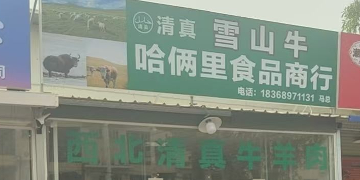 雪山牛中山市哈俩里清真食品行