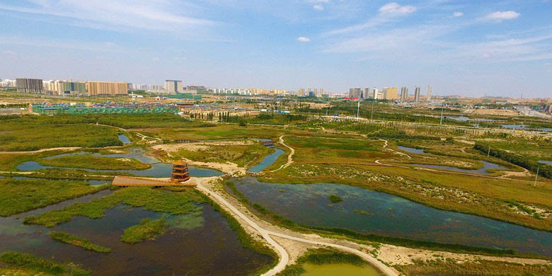 甘肃兰州秦王川国家湿地公园