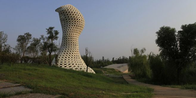 民权县湿地公园观鸟台