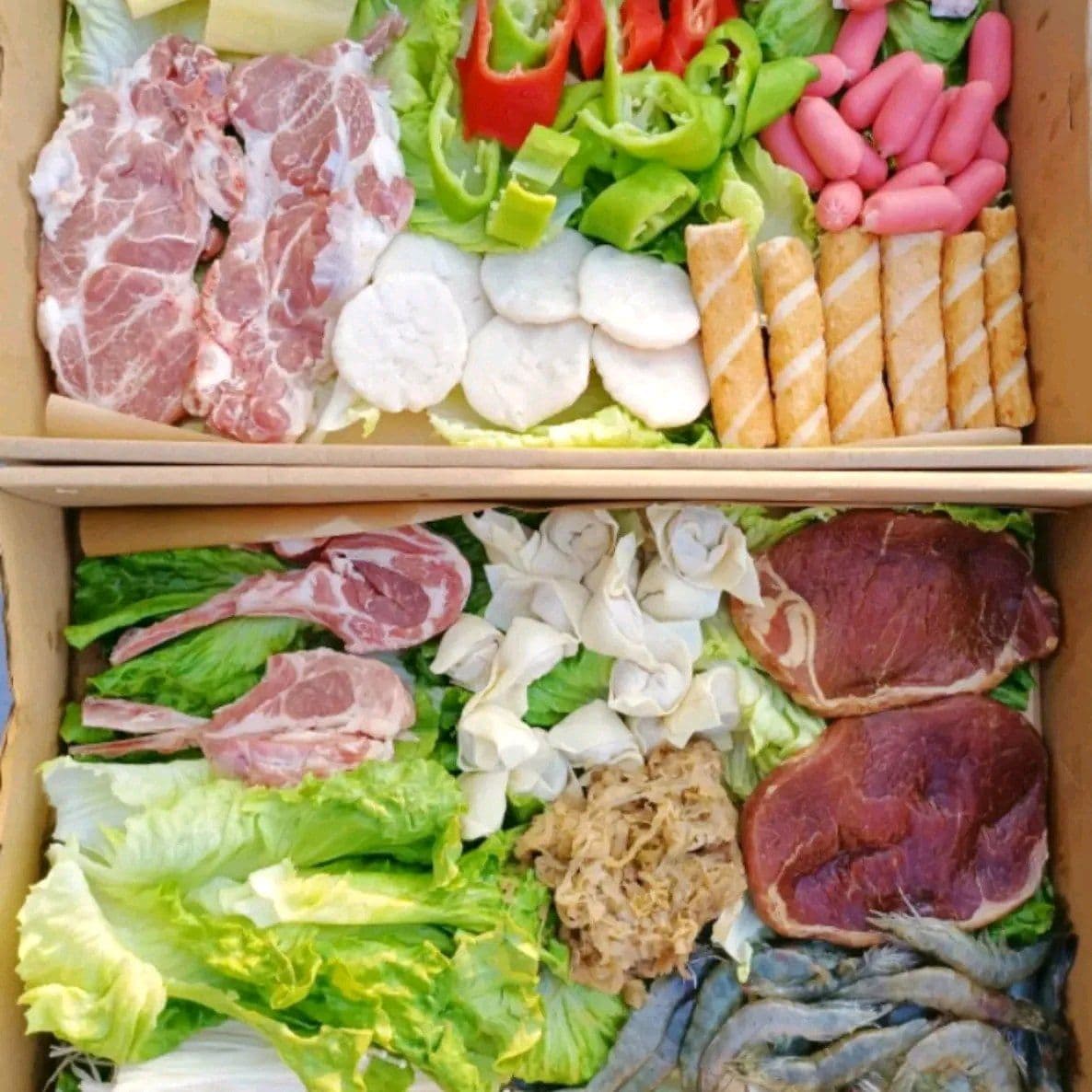 夕阳环月海边烤肉营地