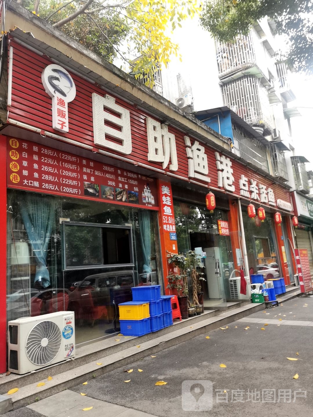 渔贩子自助渔港点杀活鱼