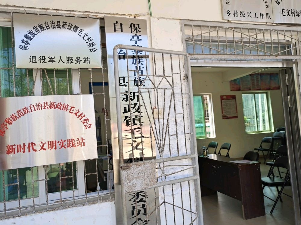 保亭黎族苗族自治县新政镇毛文村退役军人服务站