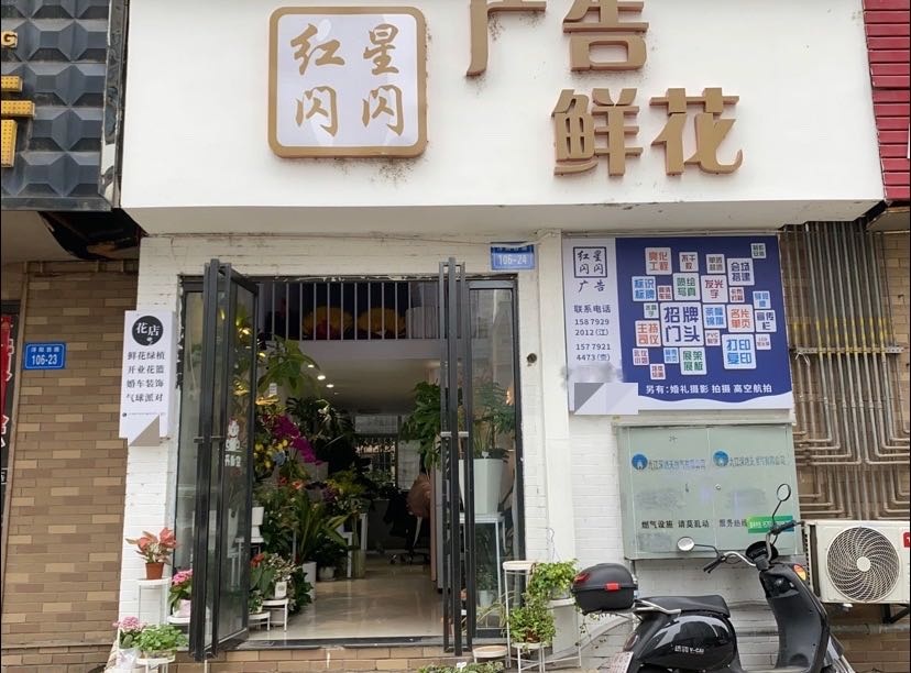 红星闪闪广告鲜花