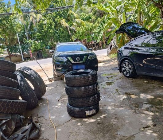 三亚天涯大家福轮胎店-补换胎电瓶汽修