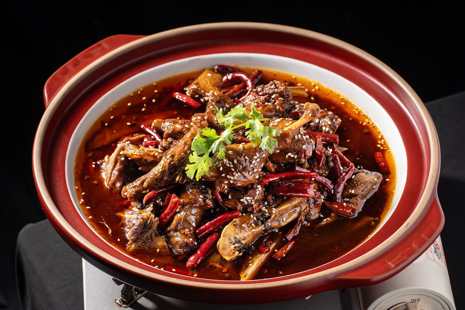 够味黑鸭煲沸腾砂锅菜