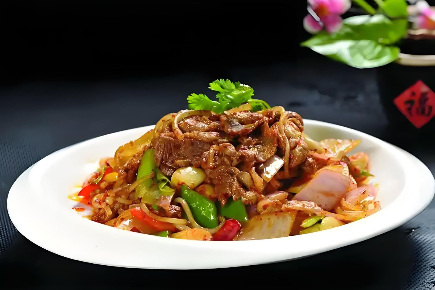 清真马古东乡手抓爆炒牛娃肉