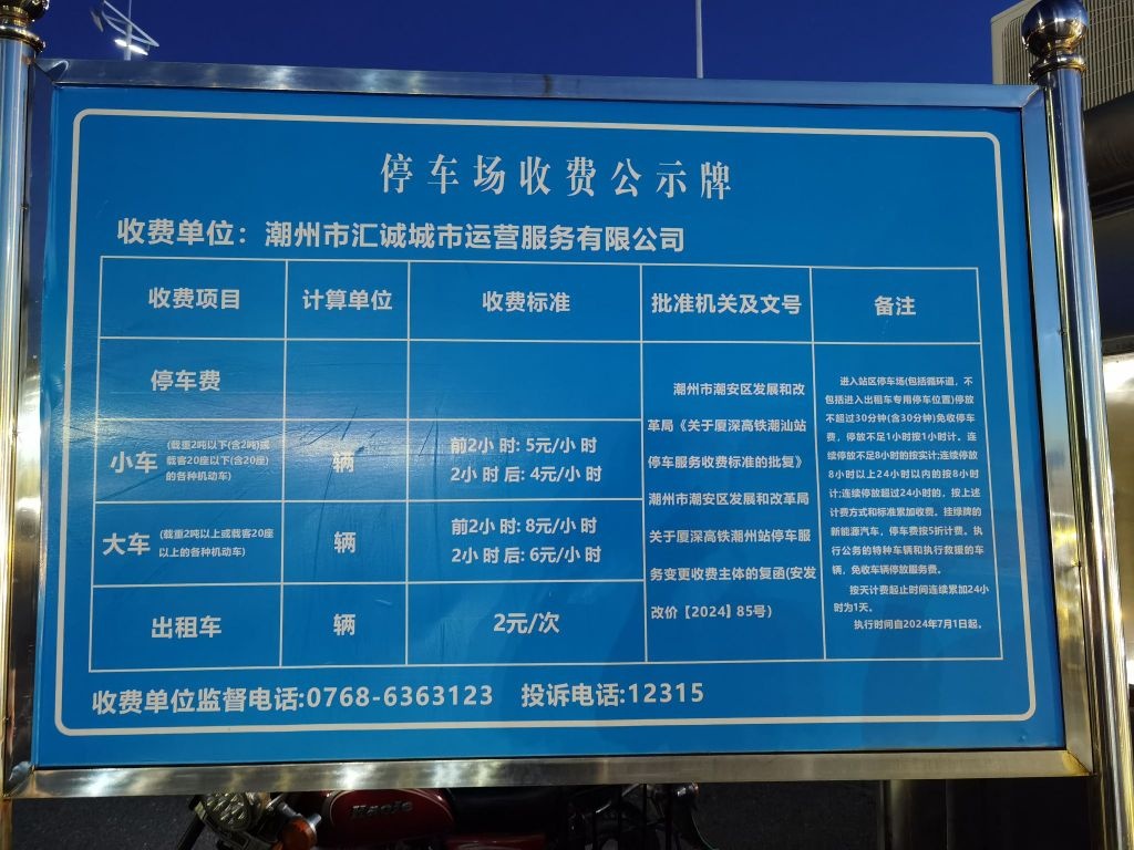 潮汕站南广场东侧地上停车场-入口