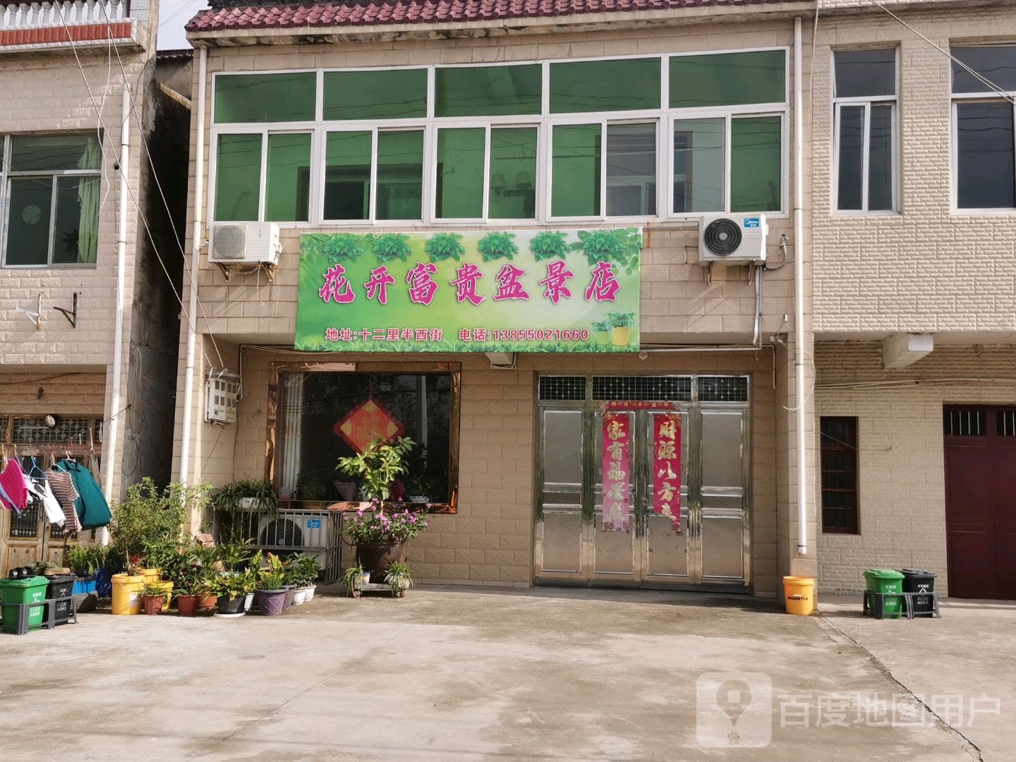 花开富贵。盆景店