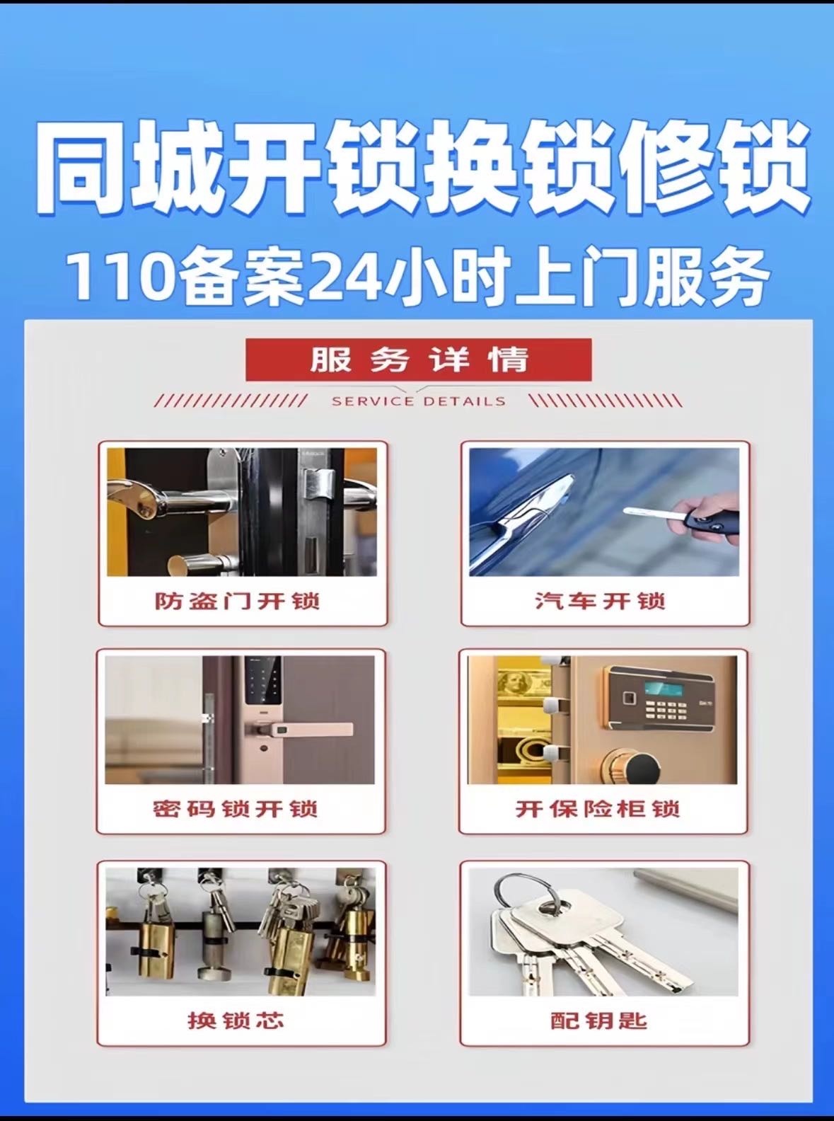 开锁换锁芯