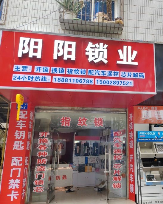 阳阳锁业开锁配汽车钥匙