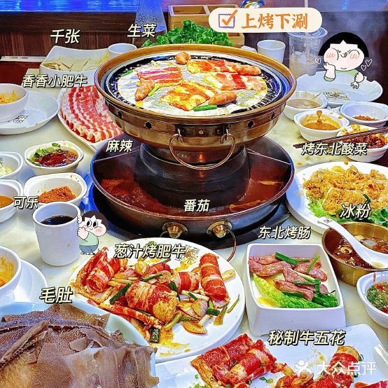 老北京炭火锅秘制烤肉·一锅两吃