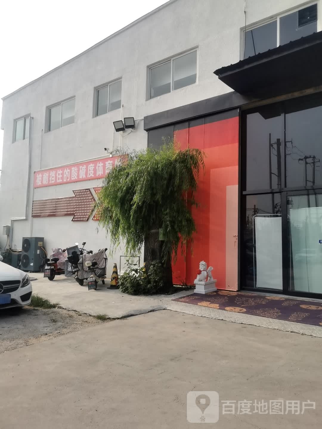 被树挡住的酸碱度体育馆馆