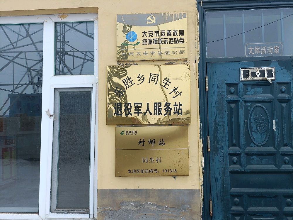 吉林省白城市大安市乐胜乡同生村退役军人服务站